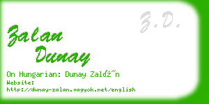 zalan dunay business card